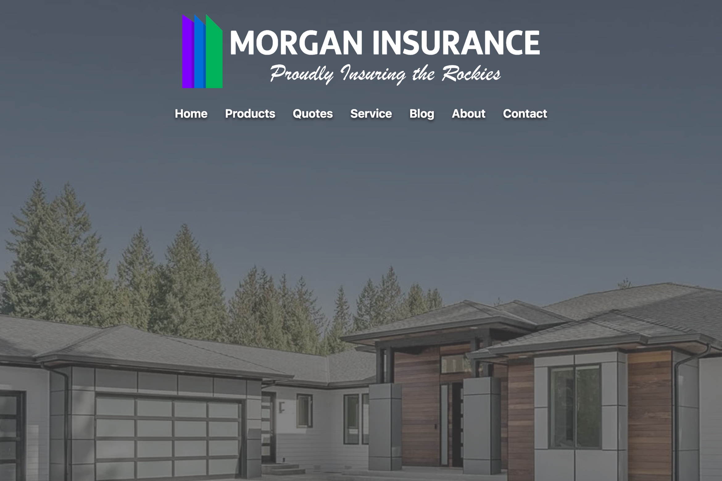 Screentshot of Morgan Insurance website